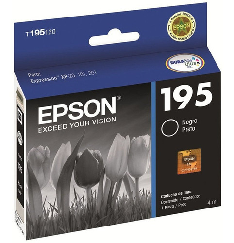 Cartucho Epson T195 Negro Original Caja Sellada