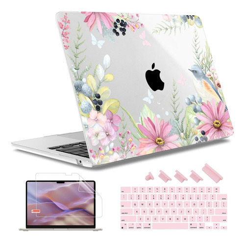 Funda May Chen Para Macbook Air 13 M2 + C/teclado Bird