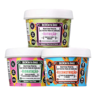 Kit Lola Cosmetics Cronograma Capilar Be(m) Dita Ghee 3x100g | MercadoLivre