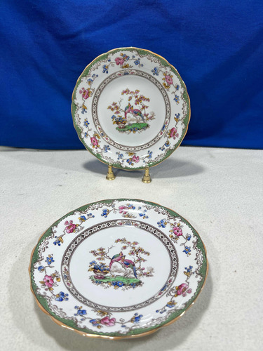 Antiguo Par De Platos Spode Copelands China England