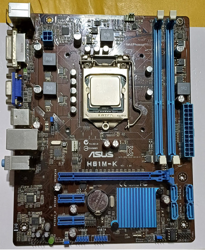 Motherboard Asus H61m-k + Micro I3 2100 (sin Chapa)