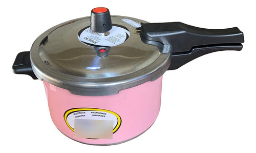 Panela De Pressão 5 L Rosa Antiaderente Fechamento Externo 