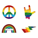 Pin Arcoiris Orgullo Gay Broche 4 Pzas Pin Lgbt Pride Love
