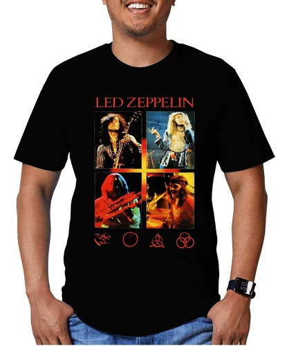 Playera Led Zeppelin Diseño 40 Rock Grupos Musicales Beloma