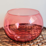 Vaso / Aquário De Vidro Decoração Redondo 4 Litros - Rose