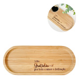  Petisqueira De Bambu Personalizada Bandeja De Bambu Oval