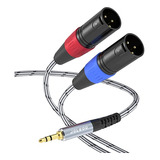 Jolgoo - Cable Estéreo Trs A Doble Xlr Macho Pro De 0.138 In