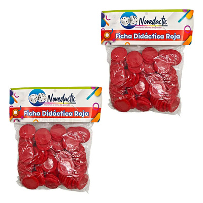 Pack 2 Bolsitas De Fichas De Colores C\u002F100 C\u002Fu Novedactic FD001N-S | MercadoLibre
