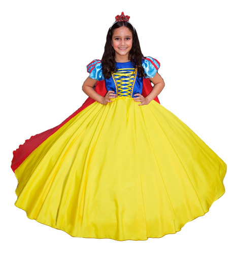 Vestido Princesa Sofia Fantasia Luxo Infantil +tiara E Luva 