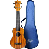 Ukelele Flight Soprano Tus55 Con Funda Acacia Meses