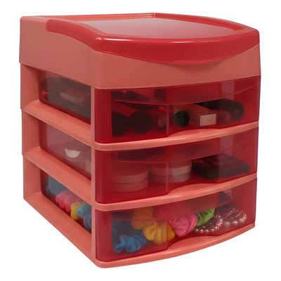 Mini Cajonera Italhome Organizador De Escritorio Maquillaje Sesia 3 Salmon | MercadoLibre