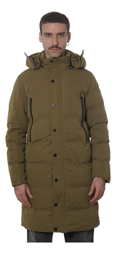 Parka Campera Hombre Negra Impermeable Importada Capucha H43