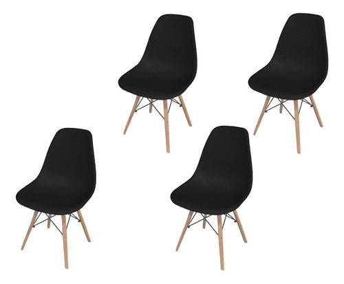 Pack X 4 Sillas Eames Moderna Diseño Comedor Varios Colores