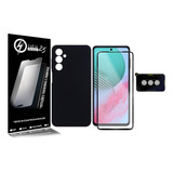 Capa Aveludada P/ Galaxy M54 5g 6.7 + Pelic. 3d + Pel Câmera