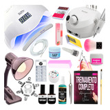 Kit Para Alongamentos Gel + Cabine + Lixa Porquinho + Curso