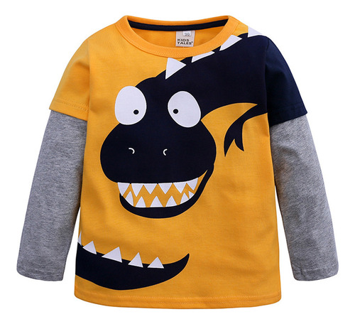 Camiseta F Para Niños Pequeños Con Estampado De Dinosaurios