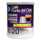 Café Espresso Lungo Punta Del Cielo Cápsulas Nespresso 20 Pz