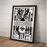 Cuadro Radiohead Retro Vintage First Lamina Poster  50 X 70