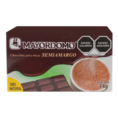 Chocolate Mayordomo Semiamargo Artesanal Tableta 1kg | Envío gratis