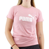 Remera Puma Essential Logo Rosa 84589680