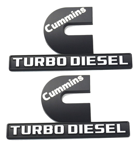 Paquete De 2 Emblemas Cummins Turbo Diésel, Insignias De Alt