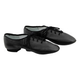 Hombres Y Mujeres Cuero De Vaca Negro Slip-on / Lace Up Jazz