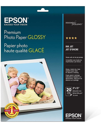Papel Fotografico Glossy Epson (20x25cm) 20 Hojas