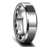 Anillo De Compromiso De Acero De Tungsteno For Hombres **