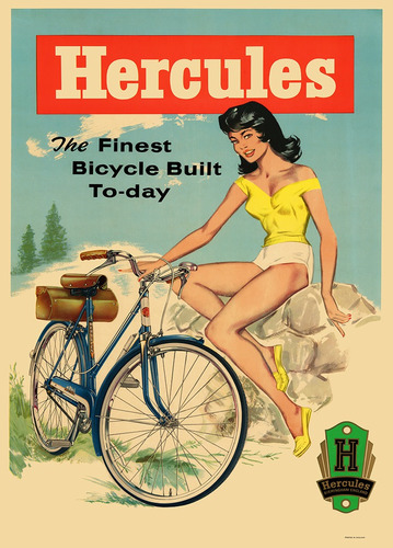 Poster  Vintage - Bike Hercules - Art & Decor 33 Cm X 48 Cm