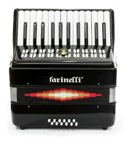 Farinelli 1302n Acordeon Negro 25 Teclas 12 Bajos Hill 