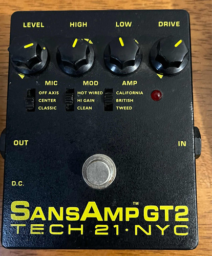 Pedal Sans Amp Gt2 Tech 21 Nyc