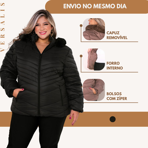 Jaqueta Bobojaco Plus Size Feminina Casaco De Nylon Gominho