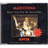 Madonna Don´t Cry For Me Argentina Single Cd 3 Tracks German