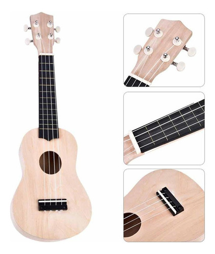 Ukelele Soprano - Ukelele De Tilo (21 Pulgadas, Sin Pintar)