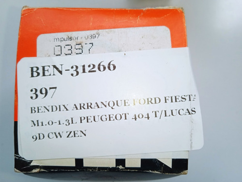 Bendix De  Arranque Ford Fiesta 1.3lt / Peugeot 404 9d 6est. Foto 5