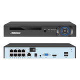 Nvr Profissional Asecam 4k 8 Canais Poe Onvif Face Id Hd 1tb