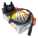 Cables De Bujias+bujias+bobina Fiat Palio Siena Fire 1.4 8v.