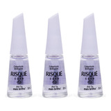 Kit Esmalte Risque Care Cobertura Brilhante 3 Unidades