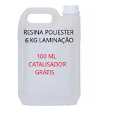 Resina Poliéster 6  Kg + Catalisador 100 Ml 