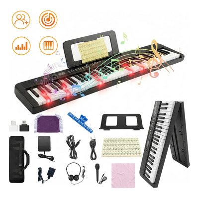 88 Teclas Teclado Musical Bluetooth Recargable Pianos Digitales Piano Electrico Ninos Acustico Profesionales Con 1000 Tonos 1000 Ritmos 150 Canciones Demo, Modo Aprendizaje Accesorios Variados | Meses sin interés
