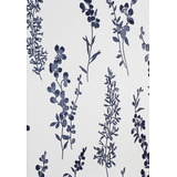 Papel Tapiz Blanco Con Flores Azul Marino Diseño Chic