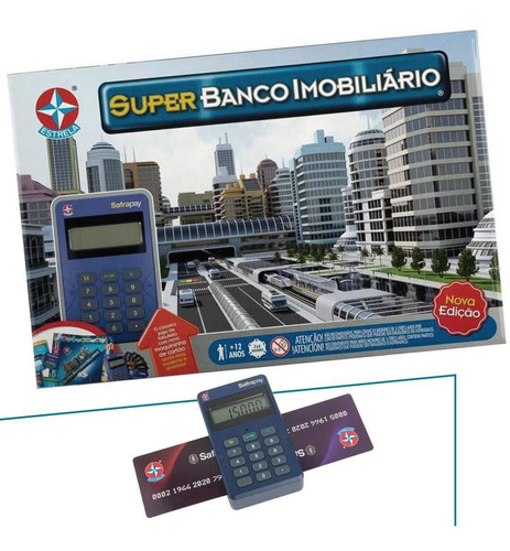 Jogo Super Banco Imobiliário Com Maquininha Azul - Estrela