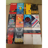 Kit 12 Fita Vhs Filme Gravados Variados P/ Regravar Decorar 