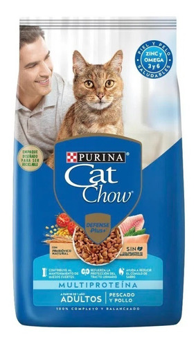 Cat Chow Adulto Pescado Pollo Sin Colorante X 8 Kg