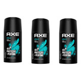 Desodorante Aerossol Axe 150 Ml Apollo-kit C/3un