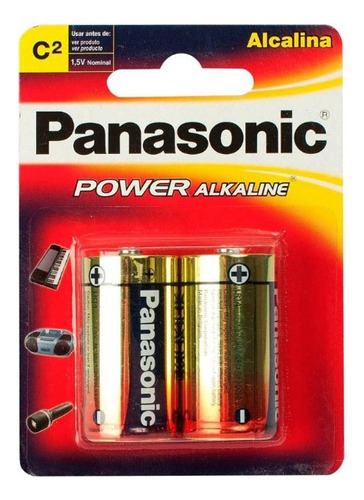 Pila Panasonic C Alcalina X2 Grandes