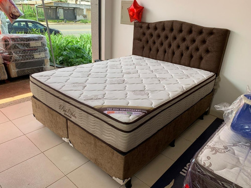 Cama Box E Colchao Pro-vida Ortobom Queen Size 158x198!