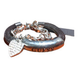  Pulsera Guess 118066 De Acero Para Adultos / 7cm De Diámetro