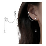 Aretes Mujer Ear Cuff Solitario Set Ear Cuff Brillante