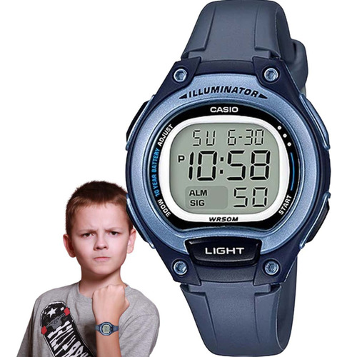 Relógio Casio Infantil Digital Azul Lw-203-2avdf